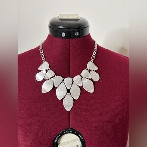 Elegant Silver Leaf Necklace